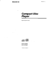 Sony CDP-CX240 - Owners Manual 